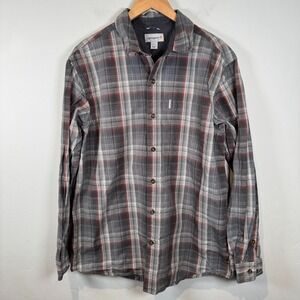 Carhartt Relaxed Fit Shirt Men's Size Large Plaid Retro 90s Rugged Brown Flannel